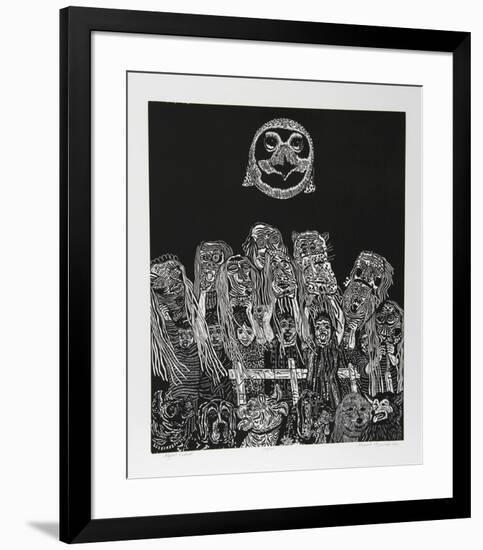 Night Festival (Black)-Manuel Izqueirdo-Framed Limited Edition