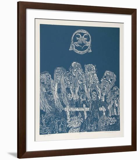 Night Festival (Blue)-Manuel Izqueirdo-Framed Limited Edition