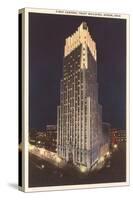 Night, First Central Trust Building, Akron, Ohio-null-Stretched Canvas