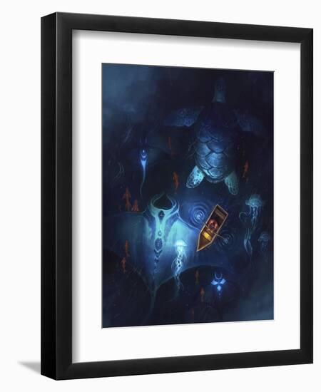 Night Fishing-JoJoesArt-Framed Giclee Print