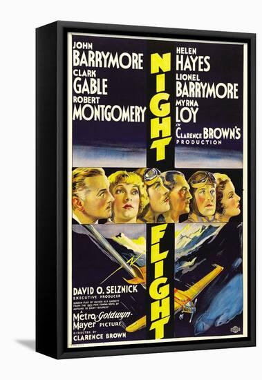 Night Flight, John Barrymore, Helen Hayes, Clark Gable, 1933-null-Framed Stretched Canvas