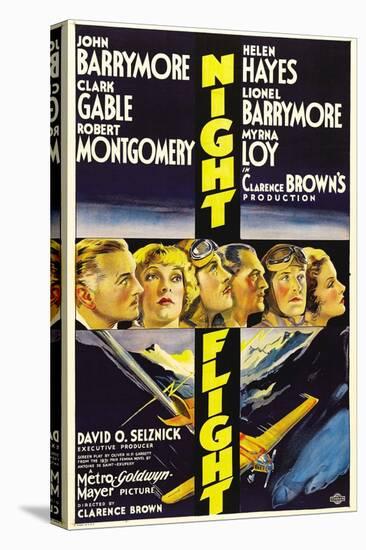 Night Flight, John Barrymore, Helen Hayes, Clark Gable, 1933-null-Stretched Canvas