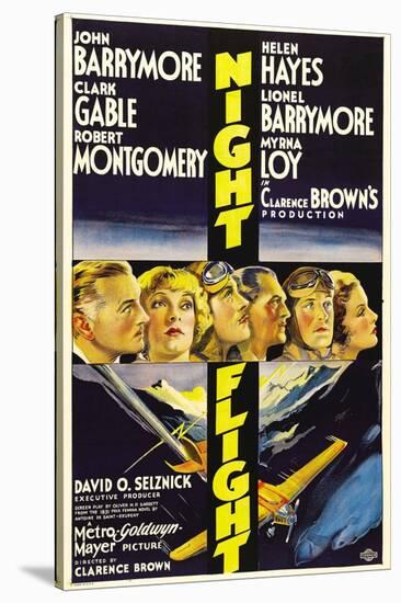 Night Flight, John Barrymore, Helen Hayes, Clark Gable, 1933-null-Stretched Canvas