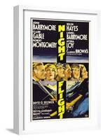Night Flight, John Barrymore, Helen Hayes, Clark Gable, 1933-null-Framed Art Print