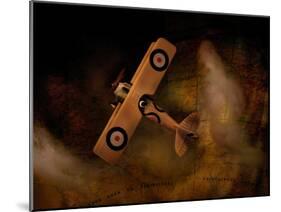 Night Flight over Mapworld-Jack Germsheld-Mounted Photographic Print