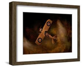 Night Flight over Mapworld-Jack Germsheld-Framed Photographic Print