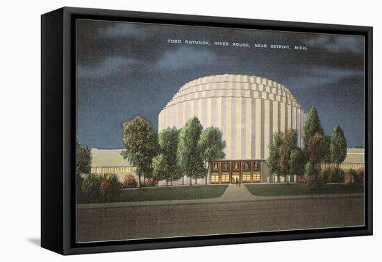 Night, Ford Rotunda, Detroit, Michigan-null-Framed Stretched Canvas