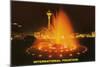 Night, Fountain, Space Needle, Seattle, Washington-null-Mounted Art Print