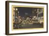 Night, Fourth Avenue, Seattle, Washington-null-Framed Art Print