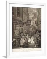 Night, from the Series "Four Times of Day", 1738-William Hogarth-Framed Giclee Print