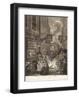 Night, from the Series "Four Times of Day", 1738-William Hogarth-Framed Giclee Print