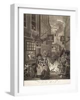 Night, from the Series "Four Times of Day", 1738-William Hogarth-Framed Giclee Print