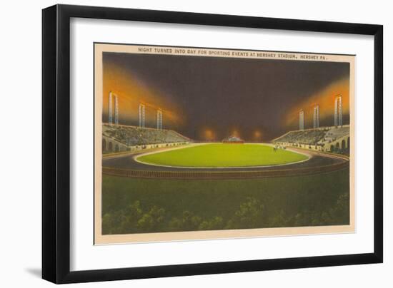 Night Game, Hershey Stadium, Hershey, Pennsylvania-null-Framed Art Print