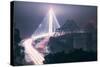 Night Glow and Oakland Bay Bridge-null-Stretched Canvas