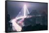 Night Glow and Oakland Bay Bridge-null-Framed Stretched Canvas