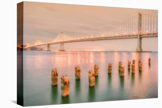 Night Glow at Bay Bridge-Vincent James-Stretched Canvas