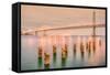 Night Glow at Bay Bridge-Vincent James-Framed Stretched Canvas