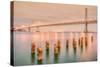 Night Glow at Bay Bridge-Vincent James-Stretched Canvas