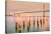 Night Glow at Bay Bridge-Vincent James-Stretched Canvas