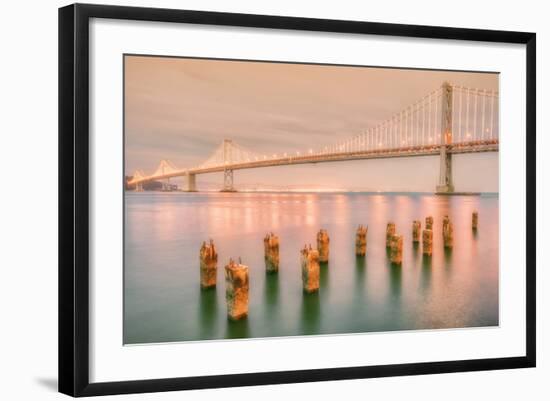 Night Glow at Bay Bridge-Vincent James-Framed Photographic Print