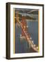 Night, Golden Gate Bridge, San Francisco, California-null-Framed Art Print