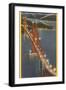 Night, Golden Gate Bridge, San Francisco, California-null-Framed Art Print