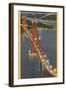 Night, Golden Gate Bridge, San Francisco, California-null-Framed Art Print