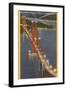 Night, Golden Gate Bridge, San Francisco, California-null-Framed Art Print