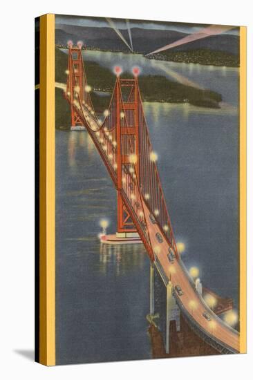 Night, Golden Gate Bridge, San Francisco, California-null-Stretched Canvas