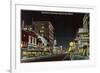 Night, High Street, Jefferson City, Missouri-null-Framed Art Print