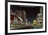 Night, High Street, Jefferson City, Missouri-null-Framed Art Print