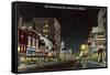 Night, High Street, Jefferson City, Missouri-null-Framed Stretched Canvas