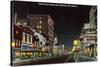 Night, High Street, Jefferson City, Missouri-null-Stretched Canvas