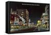 Night, High Street, Jefferson City, Missouri-null-Framed Stretched Canvas