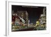 Night, High Street, Jefferson City, Missouri-null-Framed Art Print