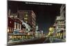 Night, High Street, Jefferson City, Missouri-null-Mounted Art Print