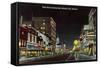 Night, High Street, Jefferson City, Missouri-null-Framed Stretched Canvas