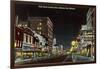 Night, High Street, Jefferson City, Missouri-null-Framed Art Print