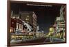 Night, High Street, Jefferson City, Missouri-null-Framed Art Print