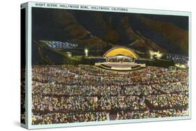 Night, Hollywood Bowl, Los Angeles, California-null-Stretched Canvas