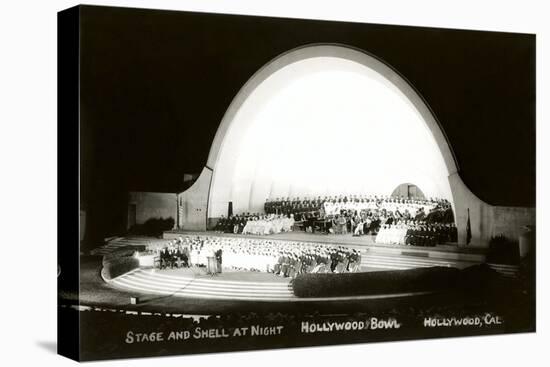 Night, Hollywood Bowl, Los Angeles, California-null-Stretched Canvas