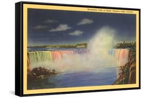 Night, Horseshoe Falls, Niagara Falls-null-Framed Stretched Canvas