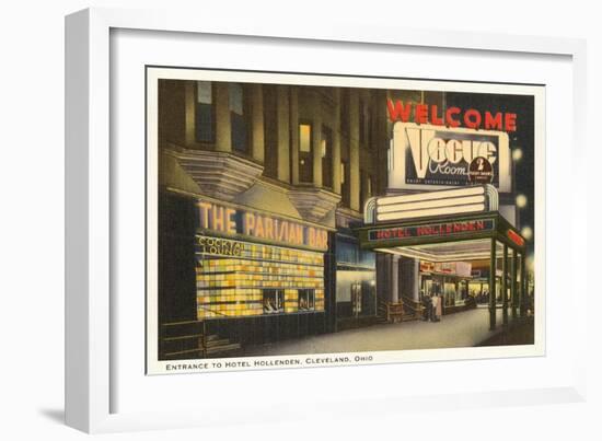 Night, Hotel Hollenden, Cleveland, Ohio-null-Framed Art Print