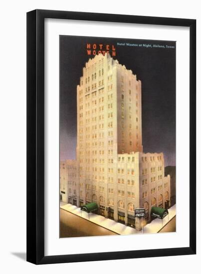 Night, Hotel Wooten, Abilene, Texas-null-Framed Art Print