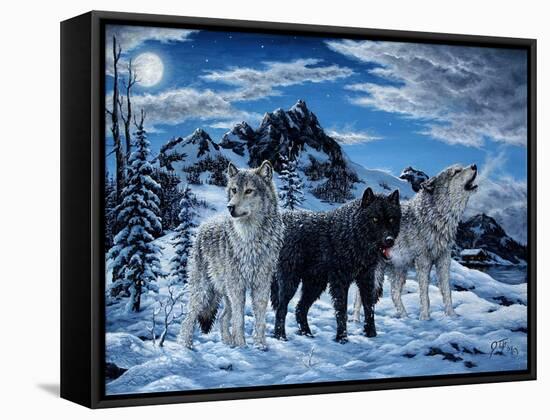 Night Howl-Jeff Tift-Framed Stretched Canvas