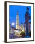 Night Illumination, Tower of Onze Lieve Vrouwekathedraal, Antwerp, Flanders, Belgium, Europe-Christian Kober-Framed Photographic Print