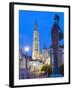 Night Illumination, Tower of Onze Lieve Vrouwekathedraal, Antwerp, Flanders, Belgium, Europe-Christian Kober-Framed Photographic Print