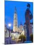 Night Illumination, Tower of Onze Lieve Vrouwekathedraal, Antwerp, Flanders, Belgium, Europe-Christian Kober-Mounted Photographic Print