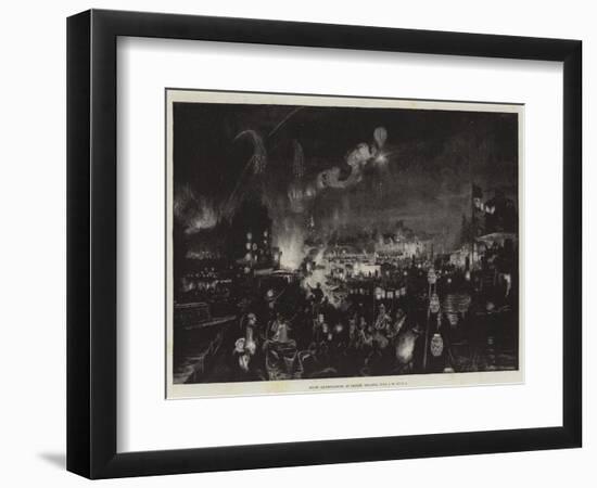 Night Illuminations at Henley Regatta, 4 July to 6 July-null-Framed Giclee Print