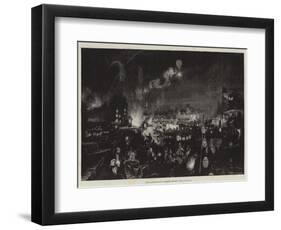 Night Illuminations at Henley Regatta, 4 July to 6 July-null-Framed Giclee Print